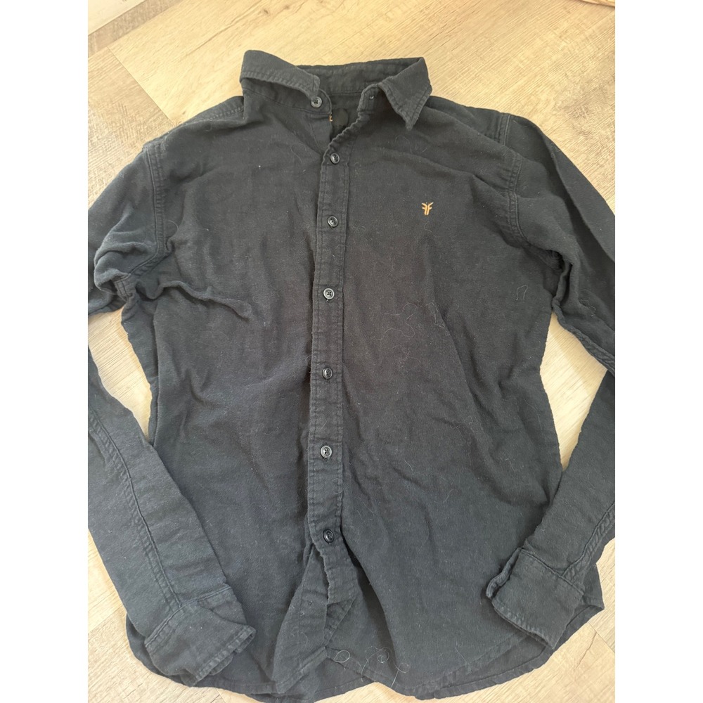 Frye Women's Large Black Button Up Shirt 100% Cotton Western Workwear